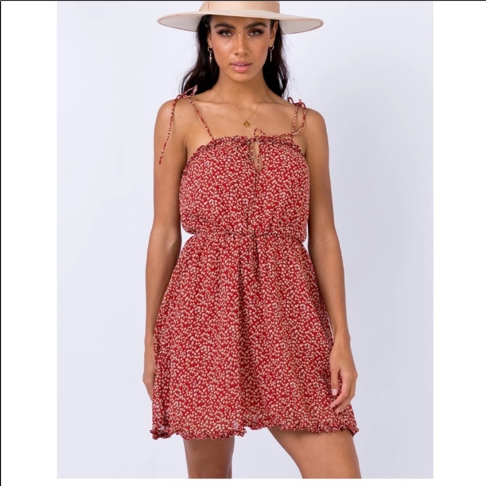 Princess Polly Red Floral dress